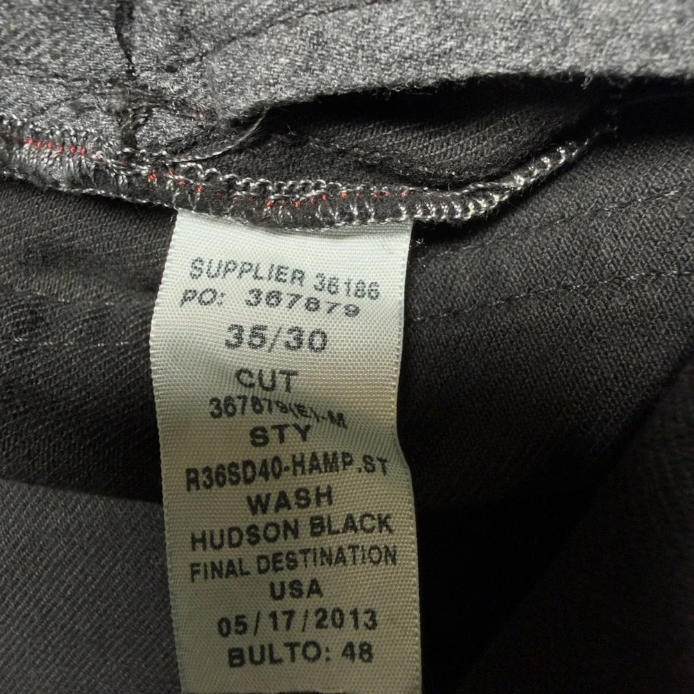 Polo Ralph Lauren Hampton Straight Black Denim Jeans‎ Mens 35x30 Cotton RL Logo